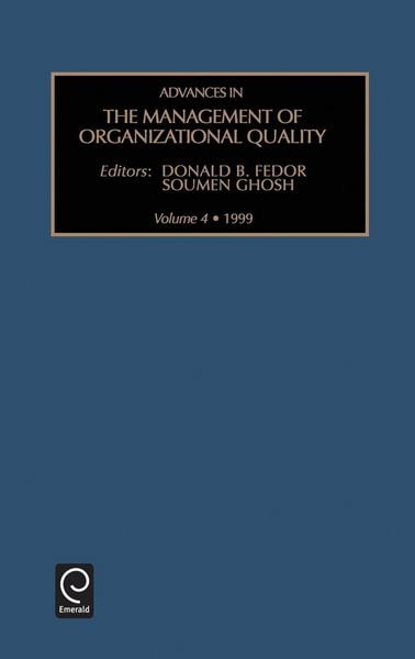 Produktbild: Advances in the Management of Organizational Quality
