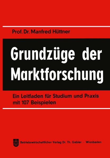 Produktbild: Grundz&uuml;ge der Marktforschung