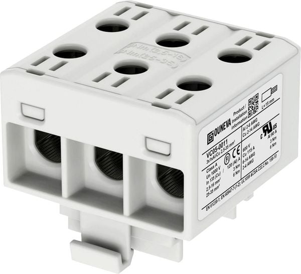 Produktbild: Ouneva Group VC05-0011 Verteilerblock Schrauben Grau 1St.