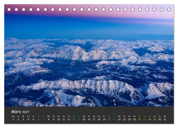 Produktbild: Pilot's-eye view - Die Welt von oben (Tischkalender 2027 DIN A5 quer), CALVENDO Monatskalender