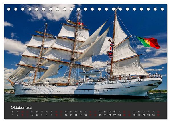 Produktbild: Windjammer-Regatta - Tall Ships Atlantic Challenge (Tischkalender 2026 DIN A5 quer), CALVENDO Monatskalender