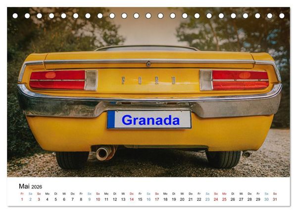 Produktbild: Autos der 70er (Tischkalender 2026 DIN A5 quer), CALVENDO Monatskalender