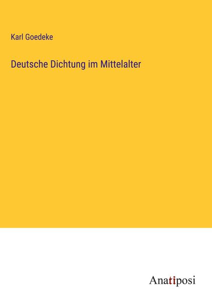 Produktbild: Deutsche Dichtung im Mittelalter