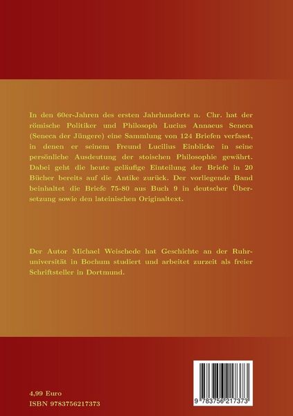 Produktbild: Seneca - Epistulae morales ad Lucilium - Liber IX Epistulae LXXV - LXXX