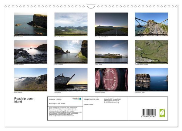 Produktbild: Roadtrip durch Irland (Wandkalender 2026 DIN A3 quer), CALVENDO Monatskalender
