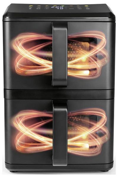 Produktbild: GourmetMaxx 19129 Hei&szlig;luft-Fritteuse 10l 2400W Antihaftbeschichtung, BPA-frei, Cool-Touch-Geh&auml;use, digitaler Timer, Grillfunktion