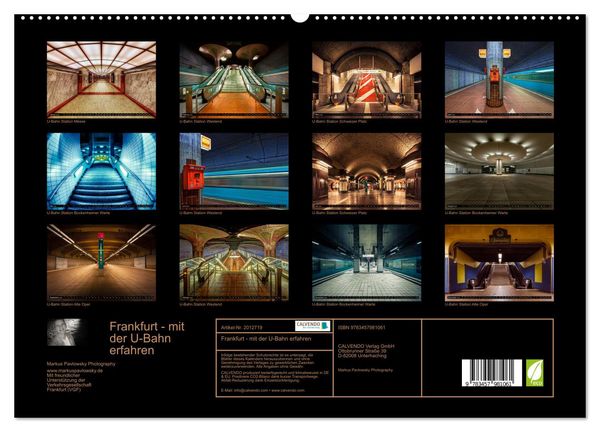 Produktbild: Frankfurt - mit der U-Bahn erfahren (hochwertiger Premium Wandkalender 2026 DIN A2 quer), Kunstdruck in Hochglanz