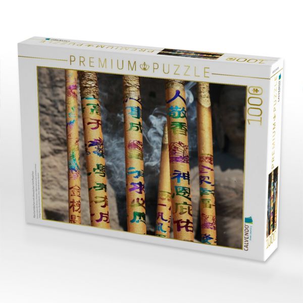 Produktbild: CALVENDO Puzzle R&auml;ucherst&auml;bchen mit chinesischen Schriftzeichen | 1000 Teile Lege-Gr&ouml;&szlig;e 64x48cm Foto-Puzzle f&uuml;r gl&uuml;ckliche Stunden