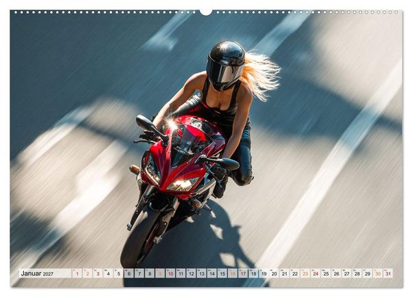 Produktbild: Schnelle Bikes und Starke Frauen (Wandkalender 2027 DIN A2 quer), CALVENDO Monatskalender