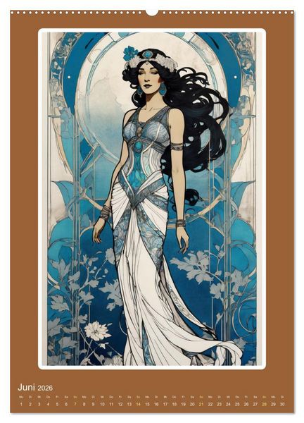 Produktbild: Illustrationskunst der Belle &Eacute;poque (hochwertiger Premium Wandkalender 2026 DIN A2 hoch), Kunstdruck in Hochglanz