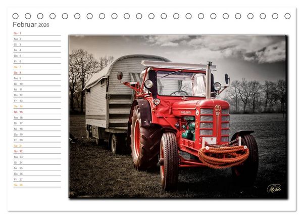 Produktbild: Oldtimer - nostalgische Trecker und Lastwagen (Tischkalender 2026 DIN A5 quer), CALVENDO Monatskalender