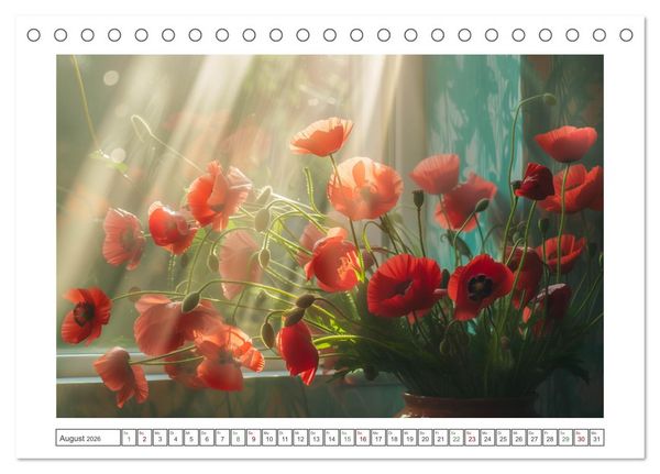 Produktbild: Mohntr&auml;ume im Licht (Tischkalender 2026 DIN A5 quer), CALVENDO Monatskalender