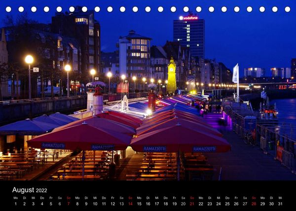 Produktbild: Abends in D&uuml;sseldorf (Tischkalender 2022 DIN A5 quer)
