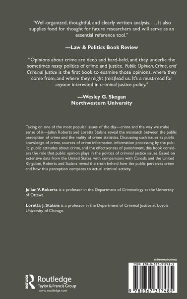 Produktbild: Public Opinion, Crime, And Criminal Justice