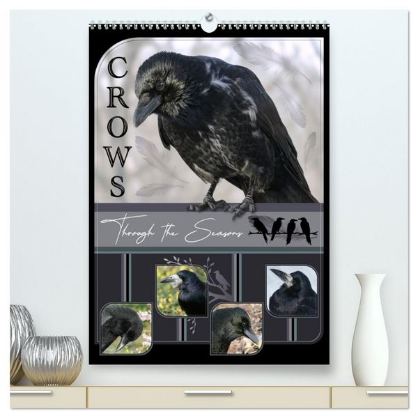 Produktbild: Crows - Through the Seasons (High Quality Premium Wall Calendar 2026 DIN A2 portrait),CALVENDO 12 Month Wall Calendar