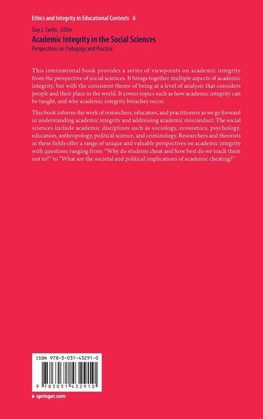 Produktbild: Academic Integrity in the Social Sciences