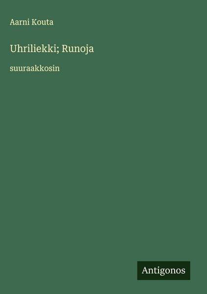 Produktbild: Uhriliekki; Runoja