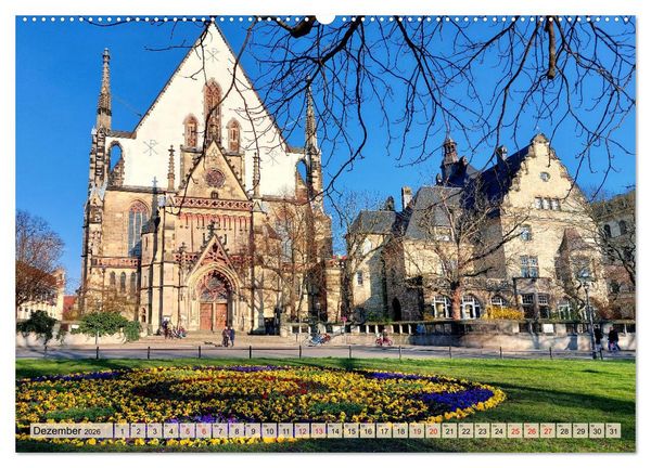 Produktbild: Buntes Leipzig (hochwertiger Premium Wandkalender 2026 DIN A2 quer), Kunstdruck in Hochglanz