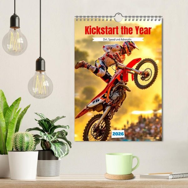Produktbild: Kickstart the Year - Dirt, Speed und Adrenalin (Wandkalender 2026 DIN A4 hoch), CALVENDO Monatskalender