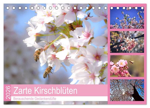 Produktbild: Zarte Kirschbl&uuml;ten - Berauschende Gedankend&uuml;fte (Tischkalender 2026 DIN A5 quer), CALVENDO Monatskalender