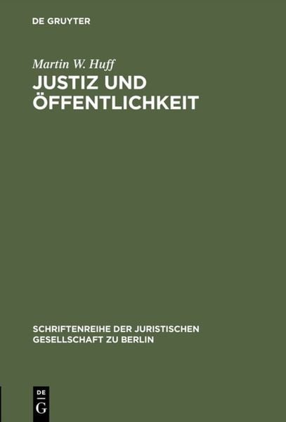 Produktbild: Justiz und &Ouml;ffentlichkeit