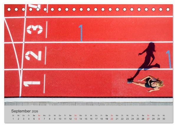 Produktbild: Momente des Sport (Tischkalender 2026 DIN A5 quer), CALVENDO Monatskalender