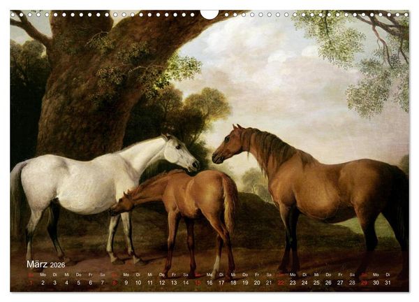 Produktbild: Pferde-&Ouml;lgem&auml;lde - Die Kunst der alten Meister (Wandkalender 2026 DIN A3 quer), CALVENDO Monatskalender