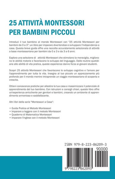 Produktbild: 25 Attivit&agrave; Montessori per Bambini da 0 a 3 Anni