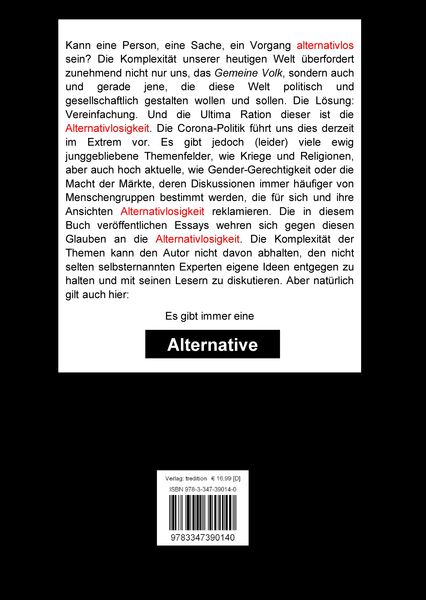 Produktbild: &Uuml;ber Alternativen zur Alternativlosigkeit
