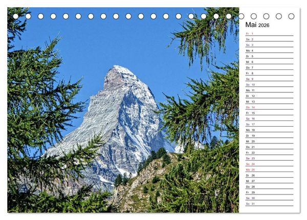 Produktbild: Matterhorn. Der Berg der Berge (Tischkalender 2026 DIN A5 quer), CALVENDO Monatskalender