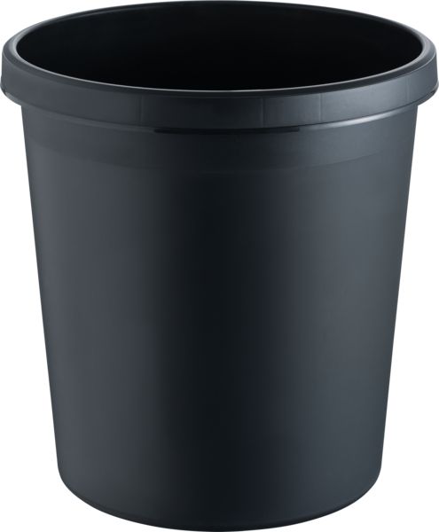 Produktbild: Helit the german H6105895 Papierkorb 18 l (&Oslash; x H) 315 mm x 335 mm Polypropylen Schwarz 1 St.