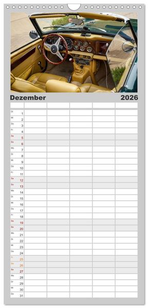Produktbild: Familienplaner 2026 - Oldtimer: detailverliebt mit 5 Spalten (Wandkalender, 21 x 45 cm) CALVENDO