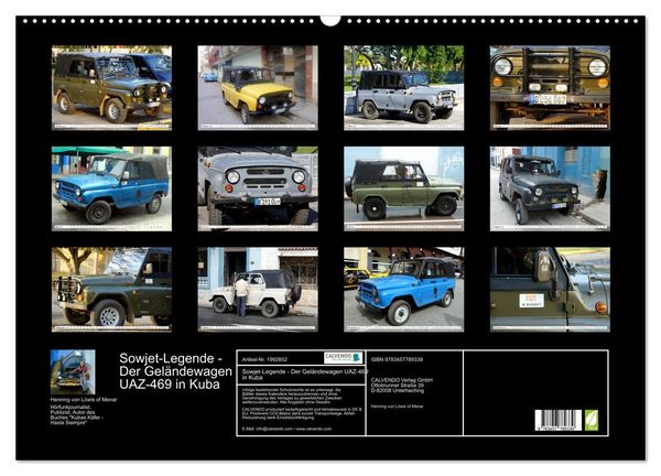 Produktbild: Sowjet-Legende - Der Gel&auml;ndewagen UAZ-469 in Kuba (Wandkalender 2026 DIN A2 quer), CALVENDO Monatskalender