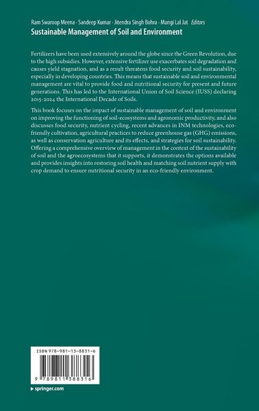 Produktbild: Sustainable Management of Soil and Environment