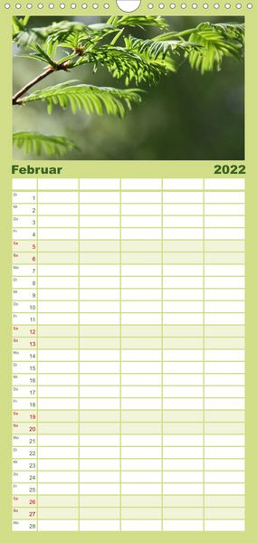 Produktbild: Es gr&uuml;nt! - Familienplaner hoch (Wandkalender 2022 , 21 cm x 45 cm, hoch)