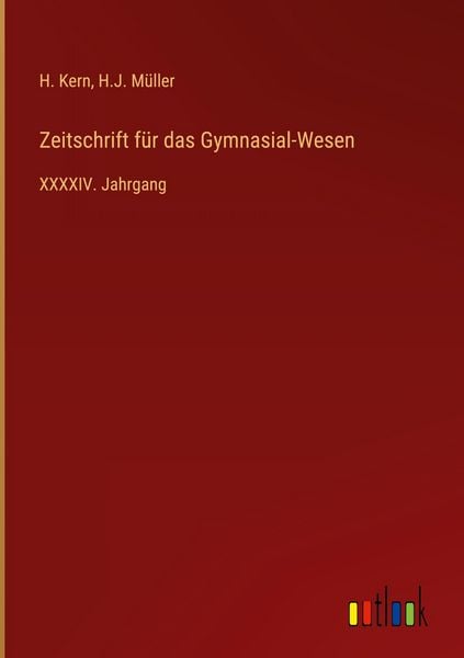 Produktbild: Zeitschrift f&uuml;r das Gymnasial-Wesen