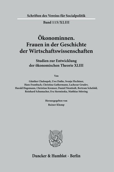 Produktbild: &Ouml;konominnen. Frauen in der Geschichte der Wirtschaftswissenschaften