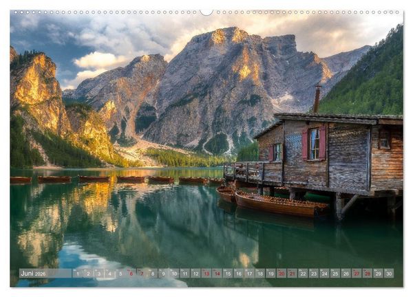Produktbild: Verzauberte Bergwelten (hochwertiger Premium Wandkalender 2026 DIN A2 quer), Kunstdruck in Hochglanz