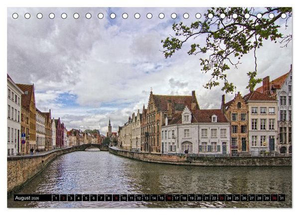 Produktbild: Stadtansichten Br&uuml;gge - das Venedig des Nordens (Tischkalender 2026 DIN A5 quer), CALVENDO Monatskalender