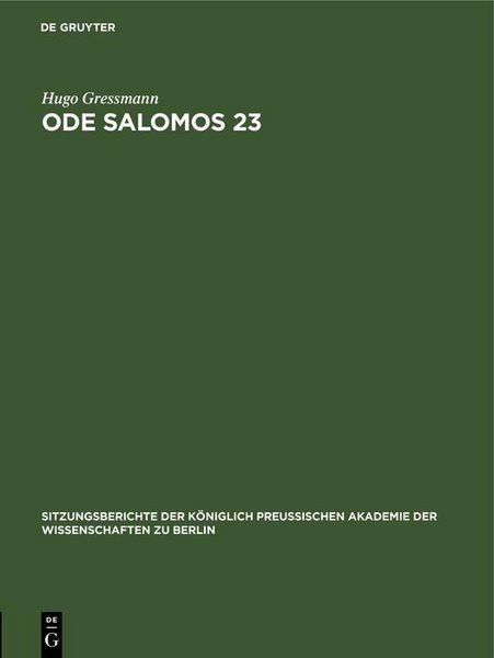 Produktbild: Ode Salomos 23
