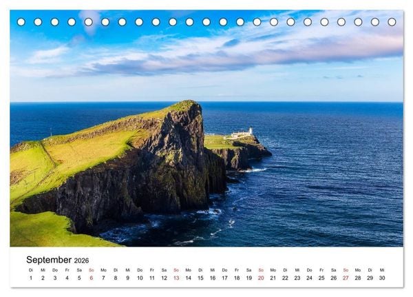 Produktbild: Schottlands Leuchtt&uuml;rme (Tischkalender 2026 DIN A5 quer), CALVENDO Monatskalender