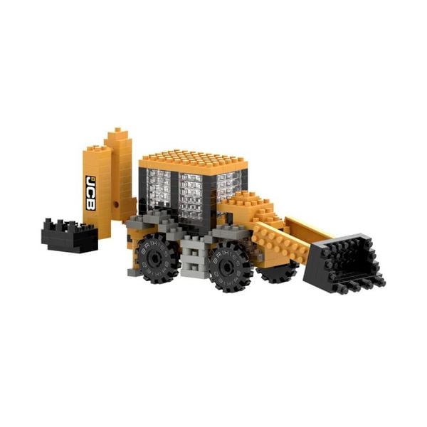 Produktbild: BRIXIES 250007 - JCB Baggerlader, 3D Konstruktionsbausatz aus Ministeinen, 273 Teile
