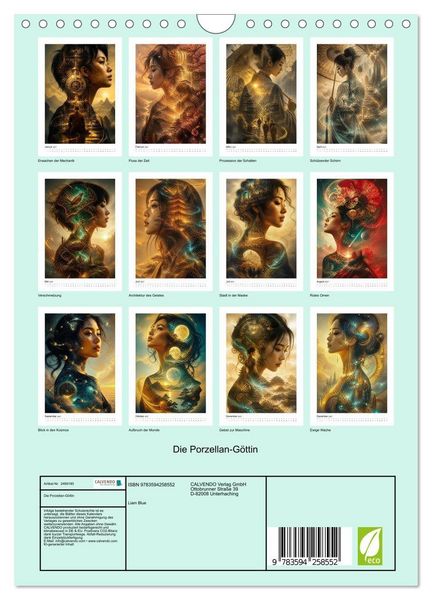 Produktbild: Die Porzellan-G&ouml;ttin (Wandkalender 2027 DIN A4 hoch), CALVENDO Monatskalender