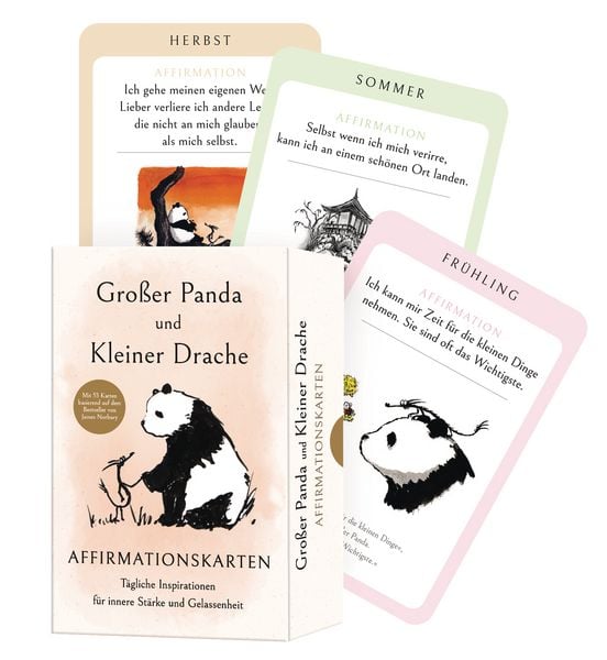 Produktbild: Gro&szlig;er Panda und Kleiner Drache Affirmationskarten