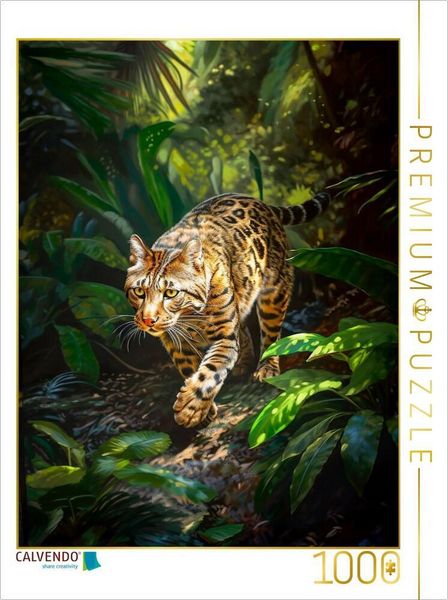CALVENDO Puzzle Serval | 1000 Teile Lege-Größe 64x48cm Foto-Puzzle für glückliche Stunden