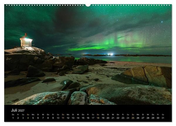 Produktbild: Magische N&auml;chte - POLARLICHT (Wandkalender 2027 DIN A2 quer), CALVENDO Monatskalender