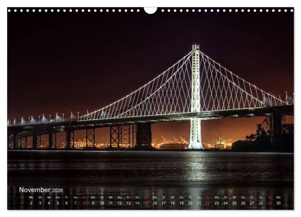 Produktbild: San Francisco Impressionen Tag und Nacht (Wandkalender 2026 DIN A3 quer), CALVENDO Monatskalender