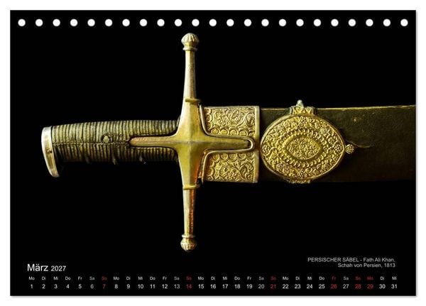 Produktbild: Historische R&uuml;stungen und Waffen (Tischkalender 2027 DIN A5 quer), CALVENDO Monatskalender