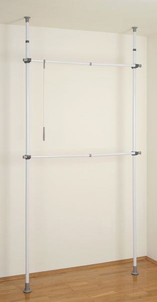Produktbild: Teleskop-Garderobensystem Mod. Herkules Basic, verstellbares Ordnungssystem