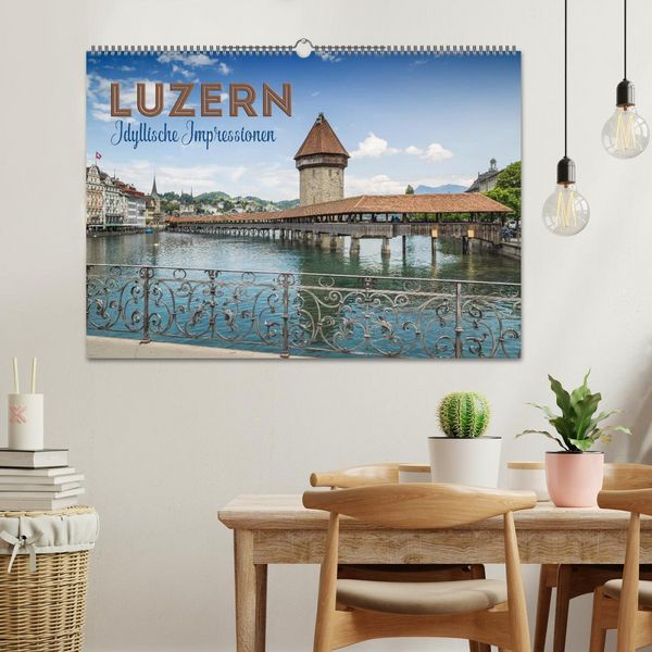 Produktbild: LUZERN Idyllische Impressionen (Wandkalender 2026 DIN A2 quer), CALVENDO Monatskalender